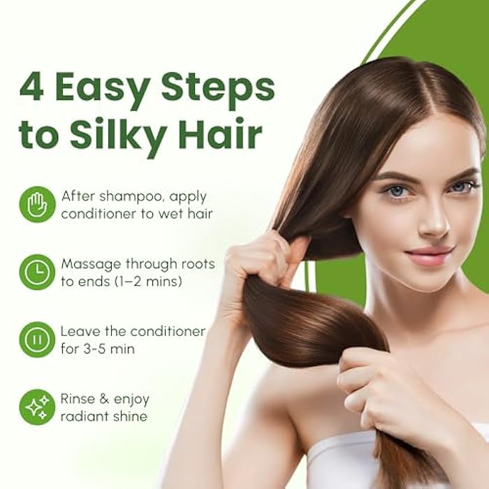Ayuverdic Herbal Conditioner 16.9 Fl Oz | Plant-Based | Paraben and Sulfate-Free | With Shea Butter, Argan Oil, Castor Oil, Rice Protein and 10+ Herbs | Shine, Volume and Strength - Image 4