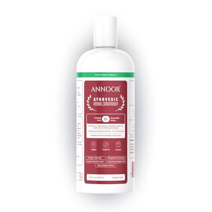 Ayuverdic Herbal Conditioner 16.9 Fl Oz | Plant-Based | Paraben and Sulfate-Free | With Shea Butter, Argan Oil, Castor Oil, Rice Protein and 10+ Herbs | Shine, Volume and Strength - Image 1