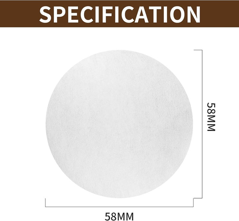 brikinte 1000 Pcs Coffee Paper Filter for Espresso Coffee Maker, 58 mm Unbleached Espresso Filter Puck Screen Portafilter Paper Compatible with Breville Barista, Mr. Coffee and Other Espresso Machine - Image 5