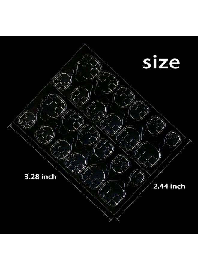 24PCS Adhesive Nail Tabs – Waterproof Double-Sided Nail Glue Stickers, Transparent Super Sticky Jelly Tabs, Breathable Flexible Nail Adhesive for Fake Nails and Manicure - Image 2