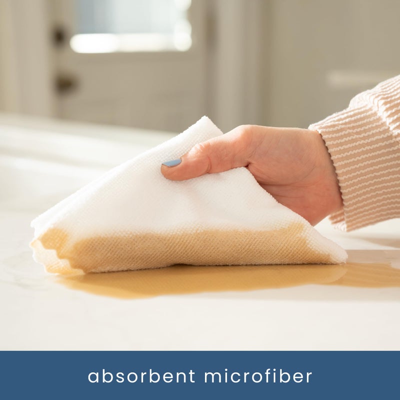 S&T INC. 50 Pack Microfiber Cleaning Cloth with Box, Bulk Towels for Home, Reusable Microfiber Towels for Cars, Cleaning Rags, White, 11.8 Inches x 11.8 Inches, 50 Count - Image 2
