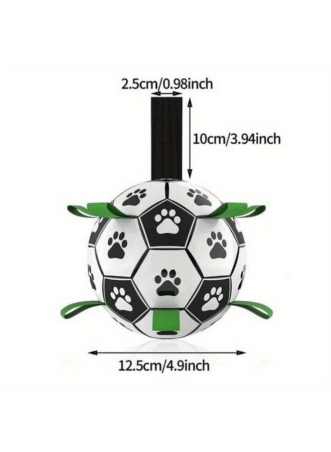Pets Empire Dog Football Toy (Soccer Ball) | Interactive, Tug & Water Play Toy | Fetch And Training, Easy Grab Tabs Ball, Football For Small & Medium Dog | Dog Training Ball - Image 3