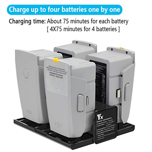 Hanatora Digital Display 4 in 1 Foldable Battery Charging Hub for DJI Air 2S,Mavic Air 2 Drone,Multi Charger in Sequence Charge Accessories - Image 3