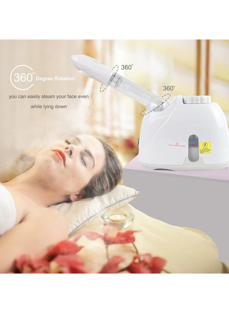 Facial Steamer with 360 Degree Adjustable Extendable Long Arm, Unblocks Pores and Blackheads, Portable Steamer
