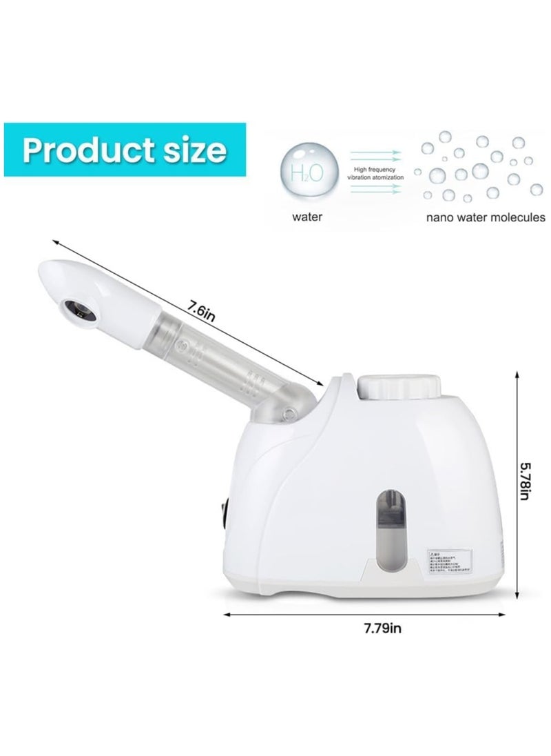 Facial Steamer with 360 Degree Adjustable Extendable Long Arm, Unblocks Pores and Blackheads, Portable Steamer