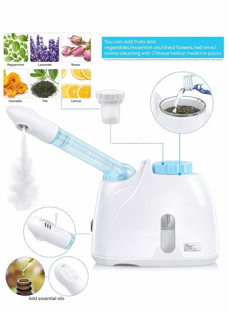 Facial Steamer with 360 Degree Adjustable Extendable Long Arm, Unblocks Pores and Blackheads, Portable Steamer - Image 2