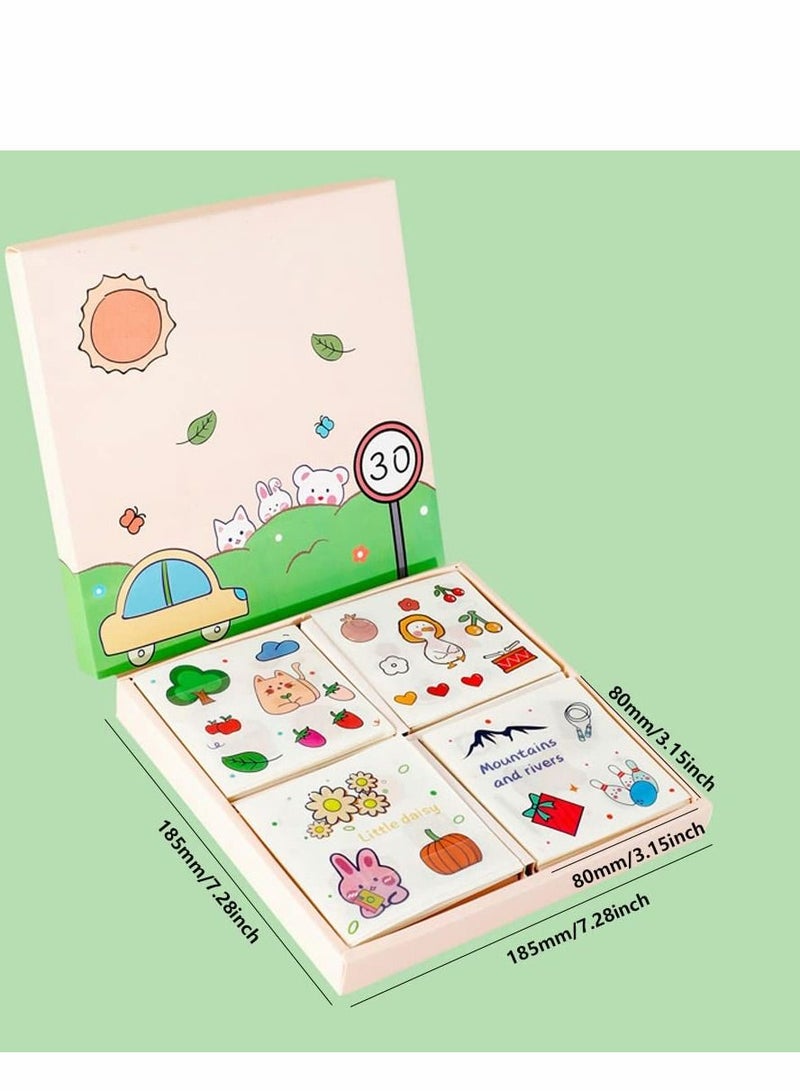 SYOSI Kawaii Stickers Set - 100 Pcs Small Pieces Cute Cartoon Animal Cat Bear Duck Rabbit Scrapbook Sticker for Bullet Journaling Scrapbooking Album Planners Junk Notebook Decorative Kid DIY Arts Crafts - Image 4