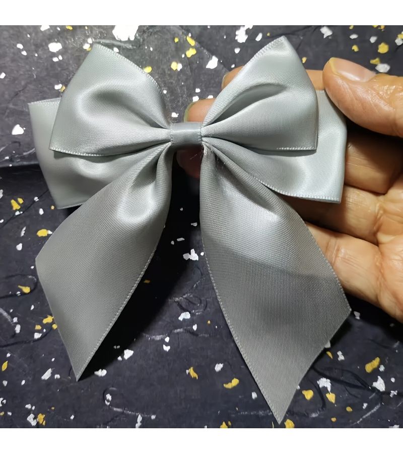 9 Pieces Grey Four Loop Bows Set Light Romantic Color Series For Gift Wrapping Basket Decoration Birthday Packaging Holidays Weddings Bridal Shower - Image 4