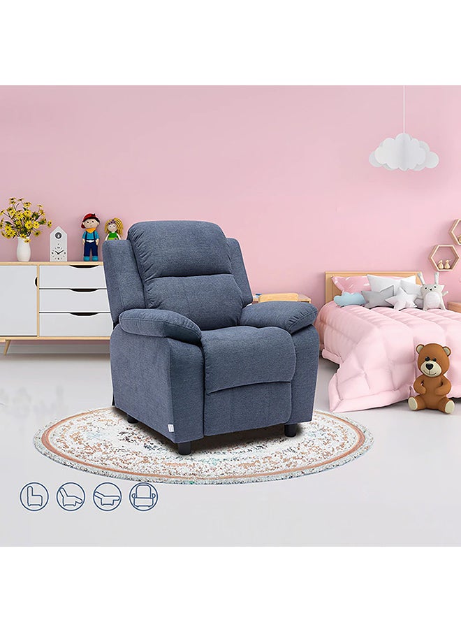 BACK COMFORT Tiny Kids Recliner Chair – Comfortable Fixed Design, 1-Year Warranty – Navy Blue Color  - Image 1