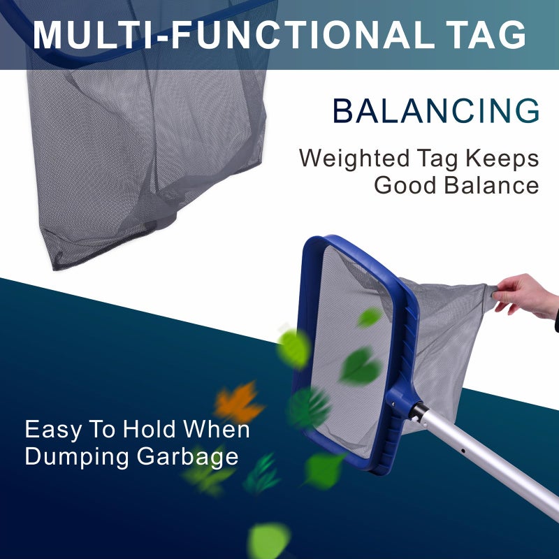 POOLAZA Pool Skimmer Net, Larger Capacity Pool Net Skimmer with Durable Deep Net, Sturdy Frame Pool Nets for Cleaning Effortlessly, High-Efficiency Pool Leaf Net with Easy Scoop Edges - Image 4