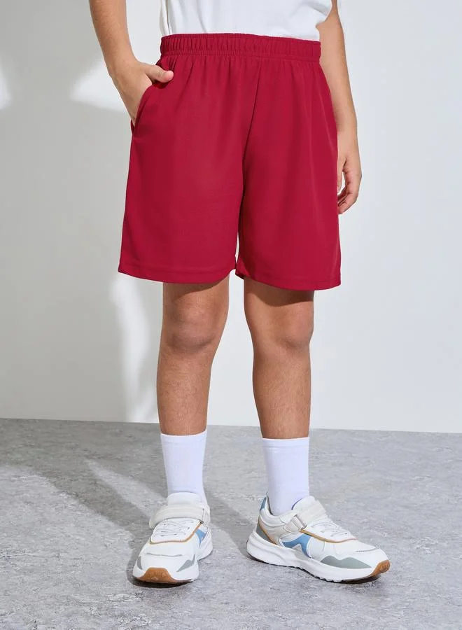 Styli Teens Cotton Sports Jersey Shorts with Side Pocket