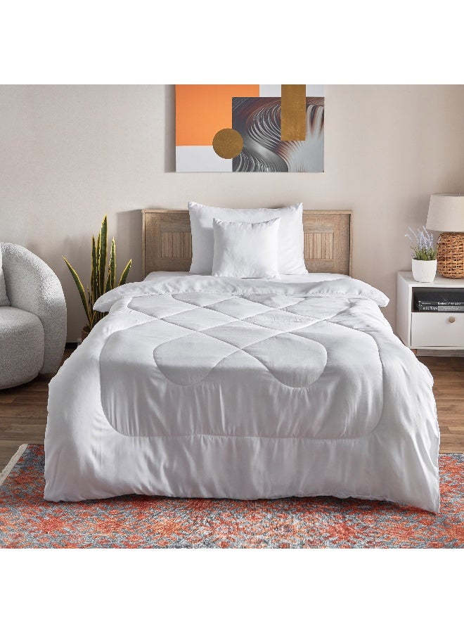 Home Box طقم لحاف أندورا المكون من 4 قطع بتصميم توأمي من الألياف الدقيقة 220 × 160 سم - Image 2