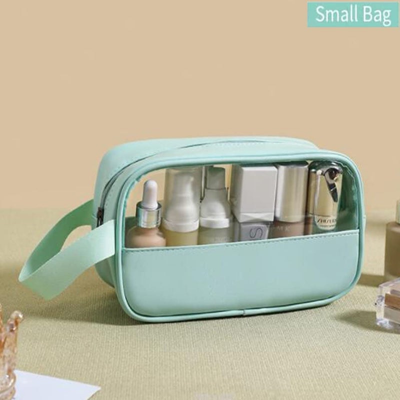 DREHOTRY3 Pack Makeup Bag Travel Cosmetic Bag with Handle Waterproof Toiletry Bag Portable Organizer Storage Bag Set for Women - Image 5