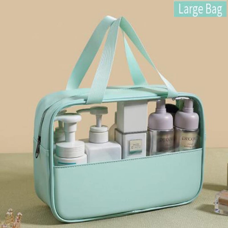DREHOTRY3 Pack Makeup Bag Travel Cosmetic Bag with Handle Waterproof Toiletry Bag Portable Organizer Storage Bag Set for Women - Image 3