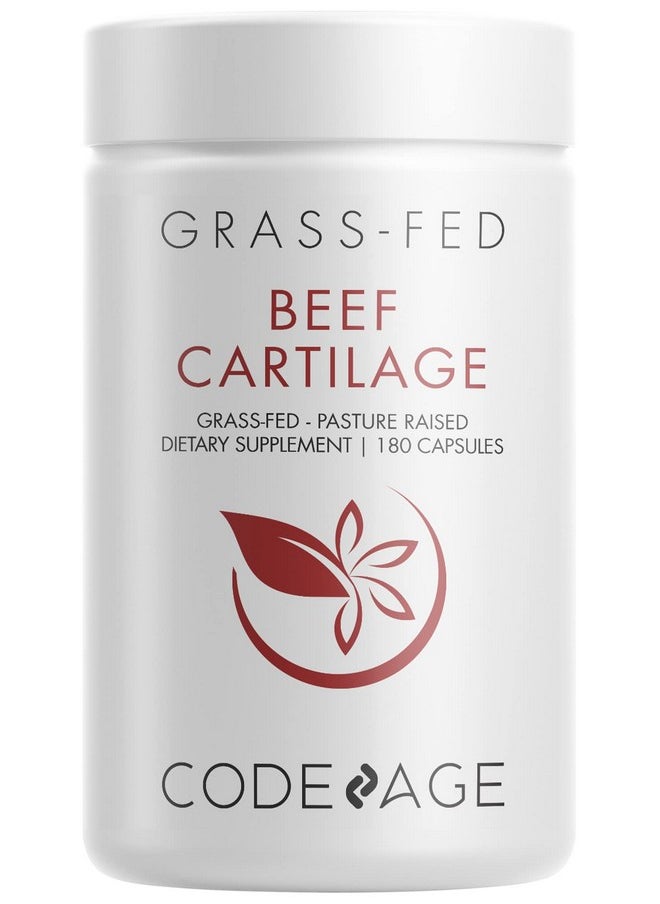 Codeage - Grass Fed Beef Cartilage Supplement Freeze Dried Non Defatted Desiccated Beef Tracheal Bovine Cartilage & Liver Pills Pasture Raised Argentina Beef Vitamins Non Gmo 180 Capsules - Image 1