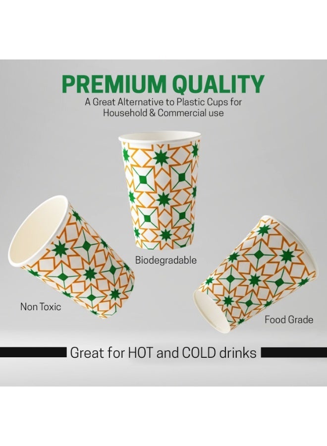 EcoEdge 6 Oz Disposable Heavy-Duty Colourful Cups (Pack of 100) | For Coffee-Latte, Tea, Water | Planet Friendly, High Quality, Sturdy, | For Takeaway, Cafes, Restaurants, Catering | 100% Sustainable - Image 3