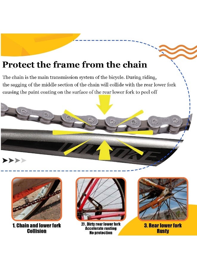 Generic Mountain Bike Chainstay Protector, MTB Silicone Chain Stay Frame Guard, Road Bicycle Chain Pad - Protects Bike Frame from Chain Scratches  - Image 4