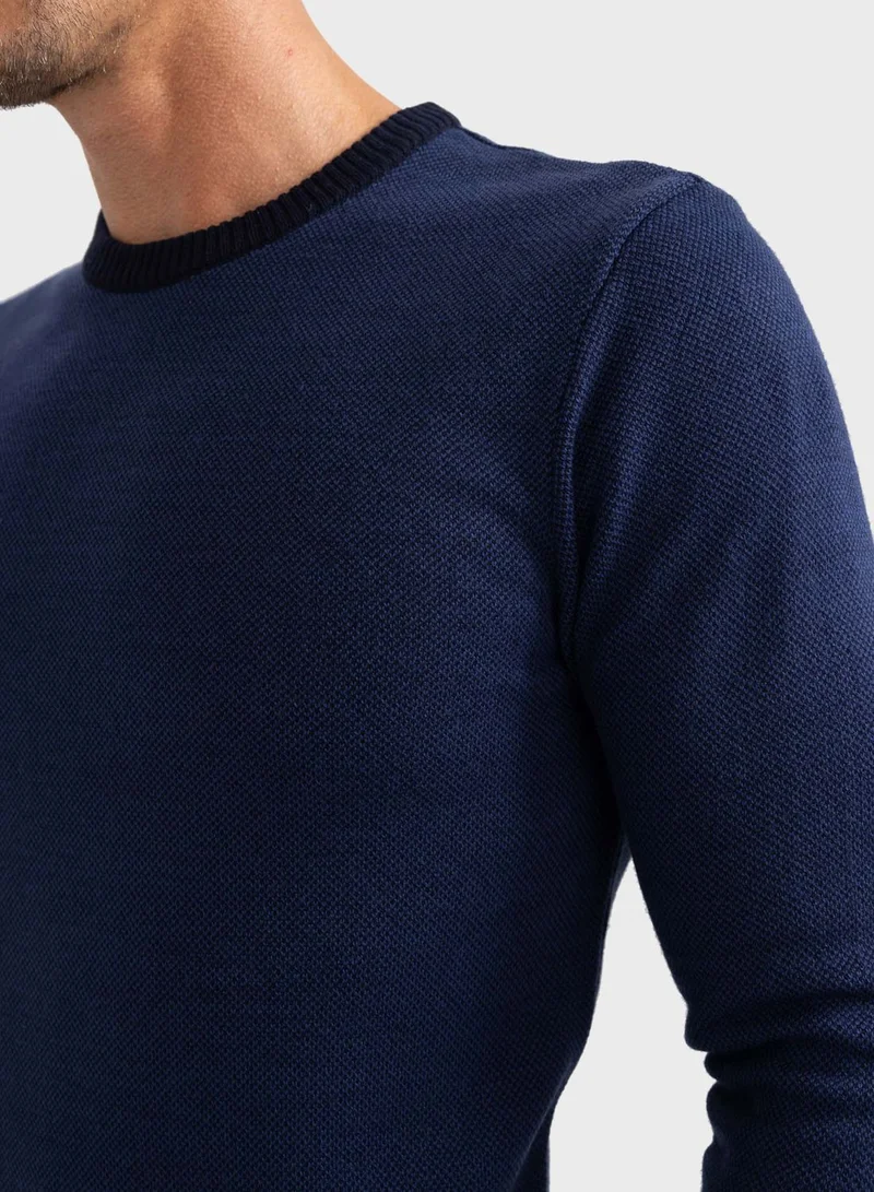 DeFacto Knitted Crew Neck Sweater