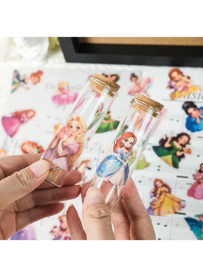 NIBEMINENT 50 Pcs Fairy Tale Princess Deco Kit Waterproof Stickers, High Definition Printing Bright Colors, Suitable for Laptop Skateboard Luggage Water Bottle Guitar DIY - Image 3