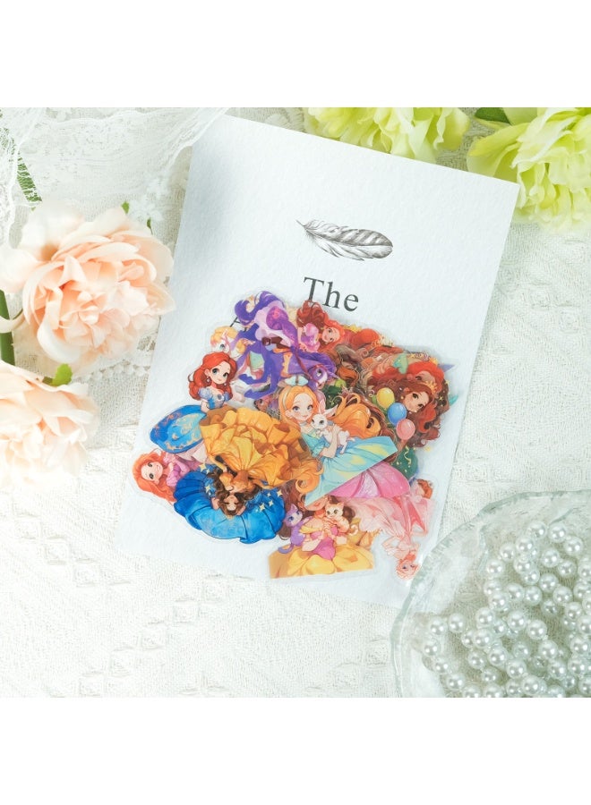 NIBEMINENT 50 Pcs Fairy Tale Princess Deco Kit Waterproof Stickers, High Definition Printing Bright Colors, Suitable for Laptop Skateboard Luggage Water Bottle Guitar DIY - Image 2