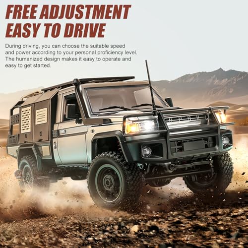 Hylukon 112 Scale RC Crawler MN82S Remote Control Car 24GHz 4WD Off Road Rock Crawler Vehicle with Lights DIY Land Cruiser Pickup Truck Toy for Adults - Image 5