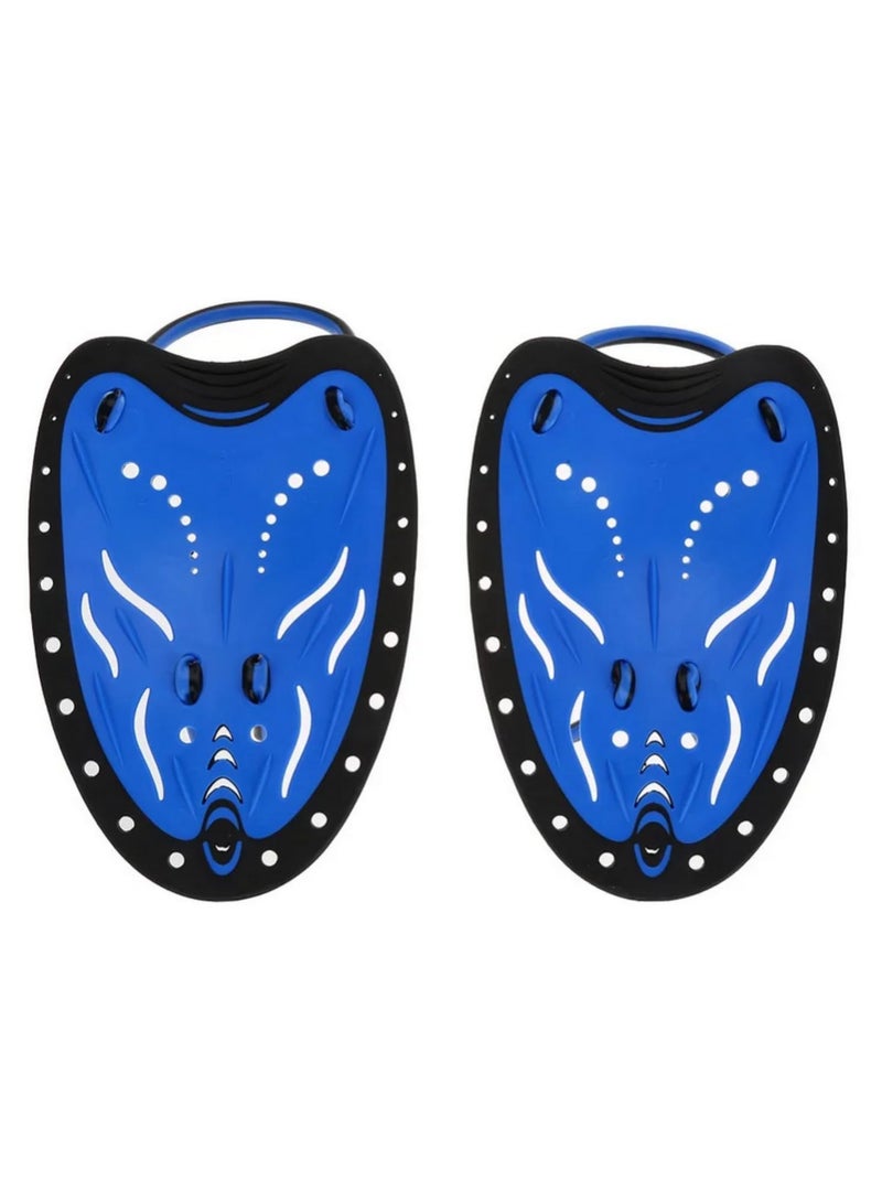 Generic 1 pair Adjustable Swimming Hand Paddles for Adults Kids Swim Training Gear to Improve Technique Strength Speed Enhanced Swimming Performance S Size  - Image 1