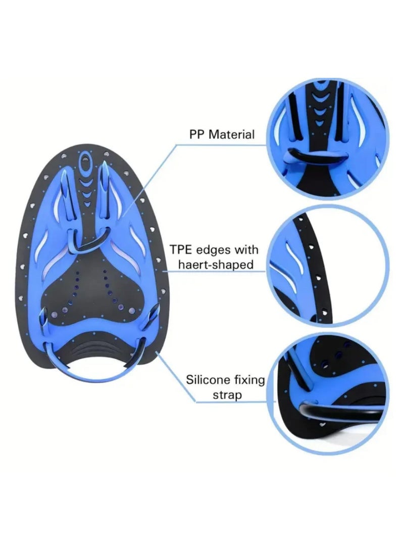 Generic 1 pair Adjustable Swimming Hand Paddles for Adults Kids Swim Training Gear to Improve Technique Strength Speed Enhanced Swimming Performance S Size  - Image 4