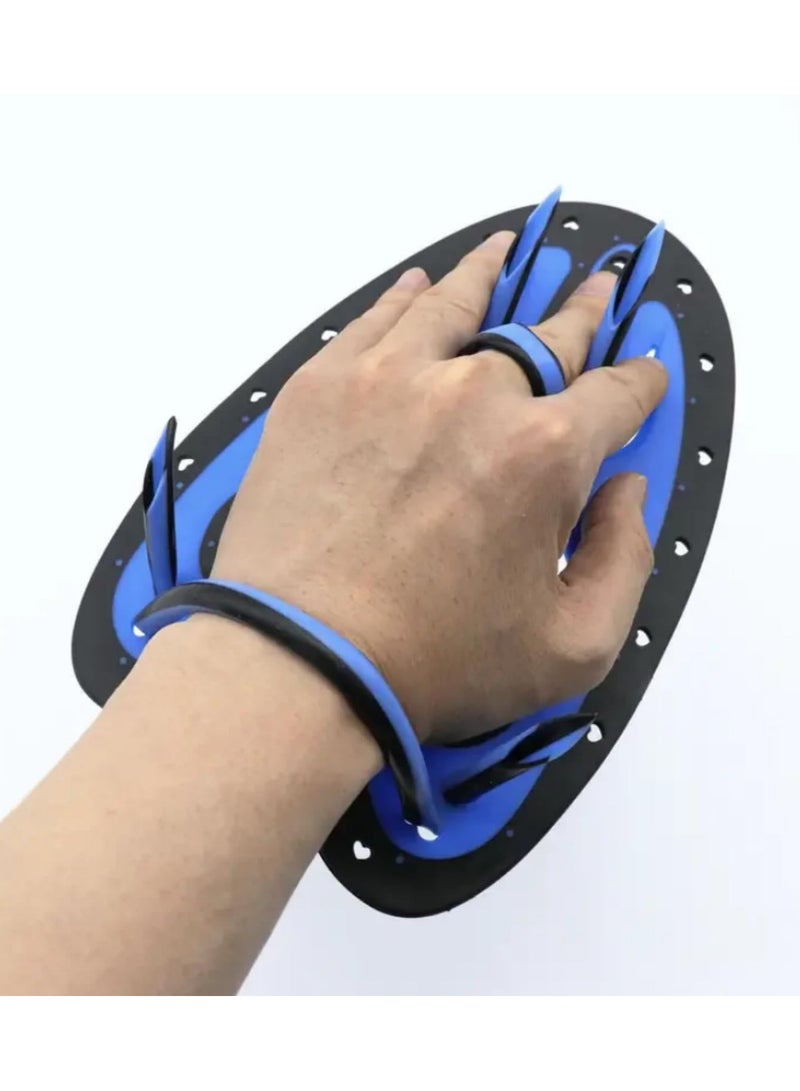 Generic 1 pair Adjustable Swimming Hand Paddles for Adults Kids Swim Training Gear to Improve Technique Strength Speed Enhanced Swimming Performance S Size  - Image 5