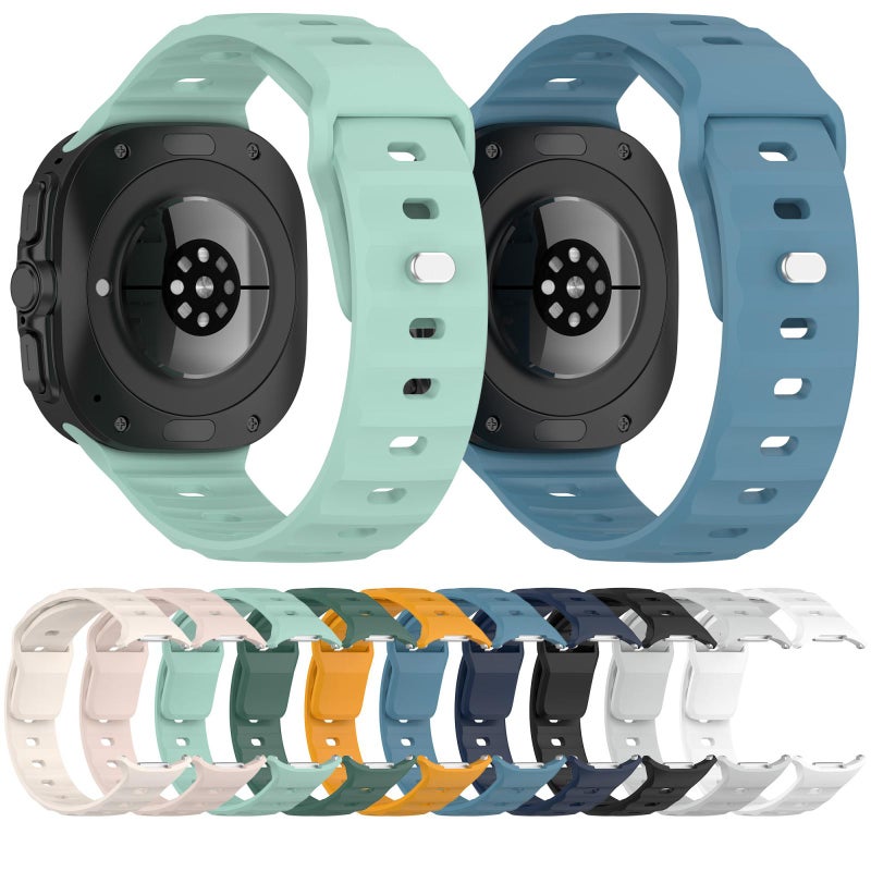 إيروريكس سوار ساعة سيليكون بمشبك مربع لساعة سامسونج جالاكسي الترا 47 مم / الترا 2025 (أصفر) - Image 5