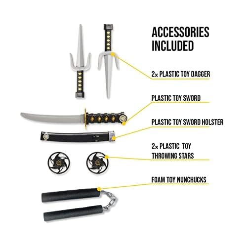 Morph Ninja Costume for Boys - Black, Size Small, Halloween Costume with Accessories - Image 4