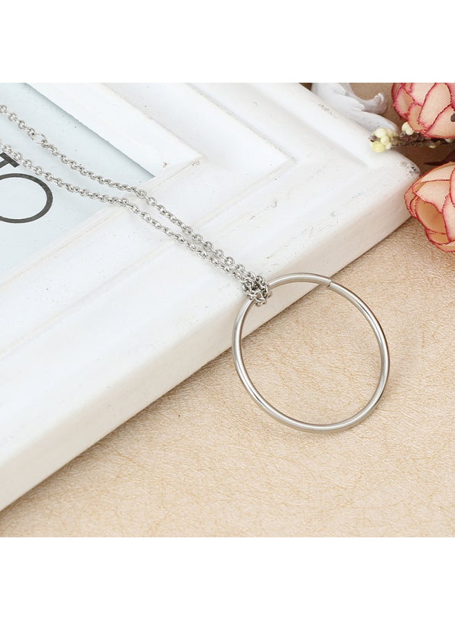Children's Toy Medium-sized Bright Ring Exquisite Magic Ring Happy Marriage Magic Props Stall-Color:Silver Iron Chain Medium Band Instruction  - Image 3