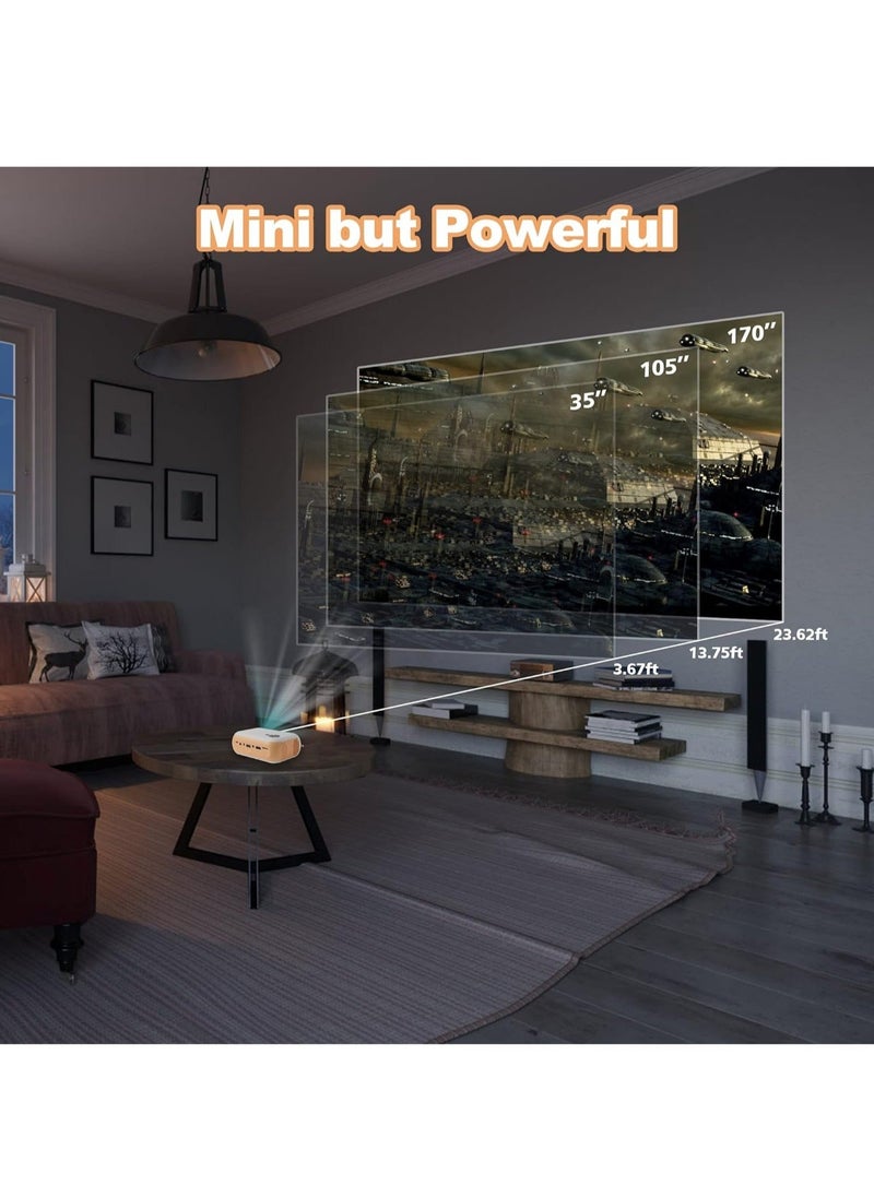 Generic - A10 Mini Projector, 1080P Full HD, 100 ANSI Room Dorm Home Theater Video Projector Compatible with iOS, Android, HDMI, TV Stick, USB, PC and Remote Control - Image 1
