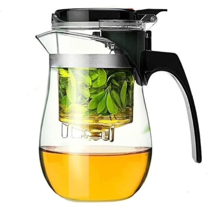 MISBAH Green Tea  Loose Leaf Tea Heat Resistant All In One Infuser Teapot  700Ml - Image 1