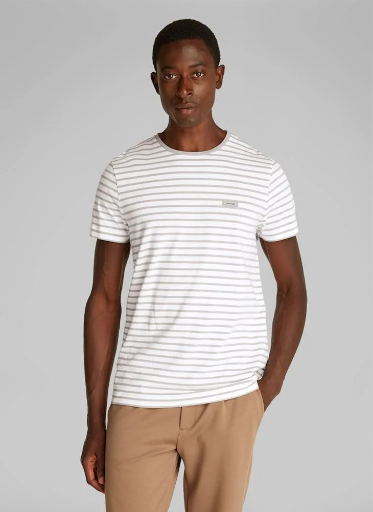 CALVIN KLEIN Stretch Slim Stripe T-Shirt