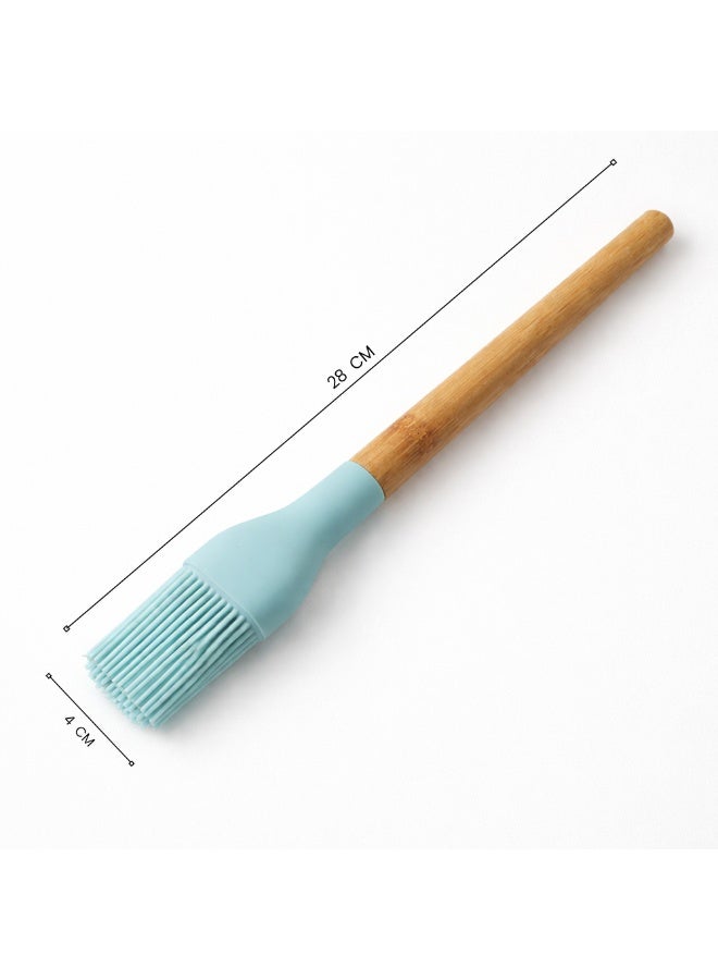 Silicone Basting Brush  With Anti-Slip Wooden Handles  Grill Accessories, Heat ResistantHeat Resistant up to 250°C BPA-Free  Non-Scratch Dishwasher Safe Ideal for Grilling Baking & Cooking - Image 2