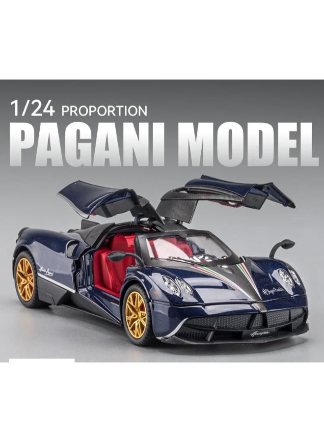 تشي زي محاكاة بمقياس 1:24 لنموذج سيارة باجاني هوايرا المصنوعة من سبائك معدنية مصبوبة - مركبة قابلة للسحب مع إضاءة وصوت - Image 3