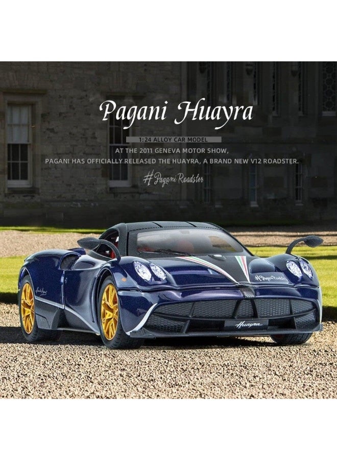 تشي زي محاكاة بمقياس 1:24 لنموذج سيارة باجاني هوايرا المصنوعة من سبائك معدنية مصبوبة - مركبة قابلة للسحب مع إضاءة وصوت - Image 2