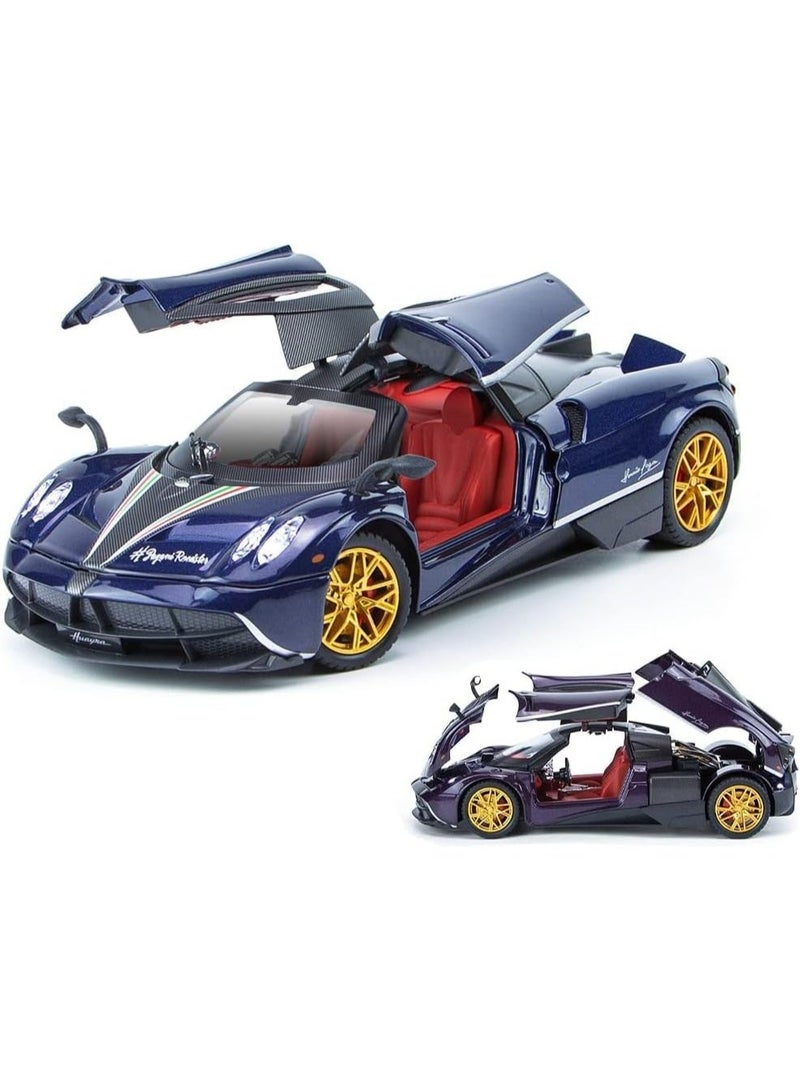 نموذج سيارة هوايرا بمقياس 1:24 مصنوع من المعدن المصبوب - سيارة تعمل بالسحب للخلف مع إضاءة وصوت - Image 4