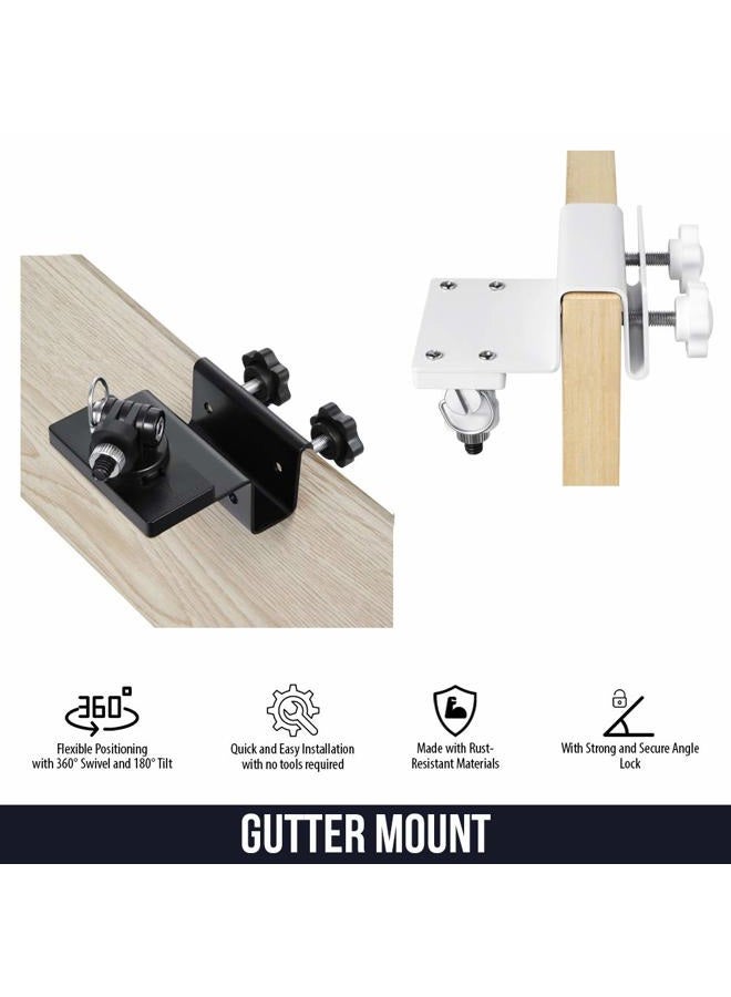 Wasserstein Weatherproof Gutter Mount with Universal Screw Adapter Compatible with Blink Outdoor, Blink Outdoor 4 & Blink XT2/XT Camera (1 Pack, White) - Image 2
