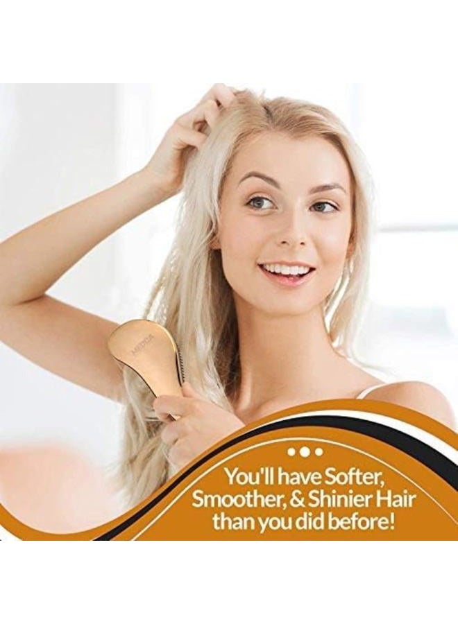MEDca Detangling Brushes - Detangler Brush Set - Pain-Free Hair Brush Straightener That Removes Tangles and Knots Straightening Hair Shiny and Smooth (Rose Gold and Black) - Image 4
