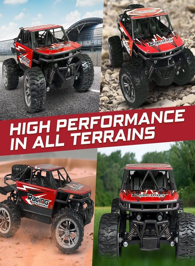 KIPA GAMING Remote Control Car Off-Road Monster Truck, 2.4GHz RC Racing Buggy, USB Rechargeable, Large All-Terrain Wheels (Dirt Tracker - RED) - Image 4