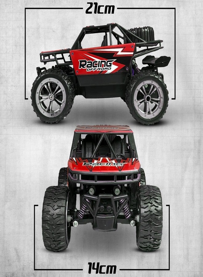 KIPA GAMING Remote Control Car Off-Road Monster Truck, 2.4GHz RC Racing Buggy, USB Rechargeable, Large All-Terrain Wheels (Dirt Tracker - RED) - Image 5