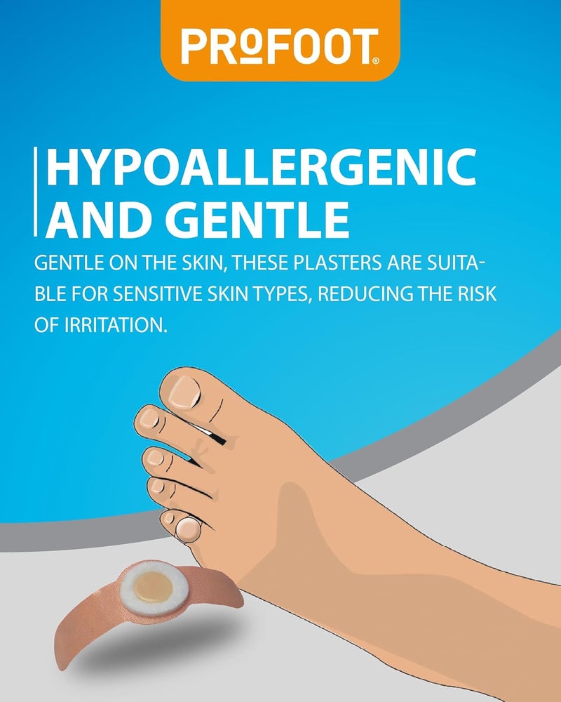 Profoot Corn Removal Plasters 6 Adhesive Plasters Containing Salicylic Acid Effectively Removes Corns and Calluses Pain Relief Corn Plasters - Image 3