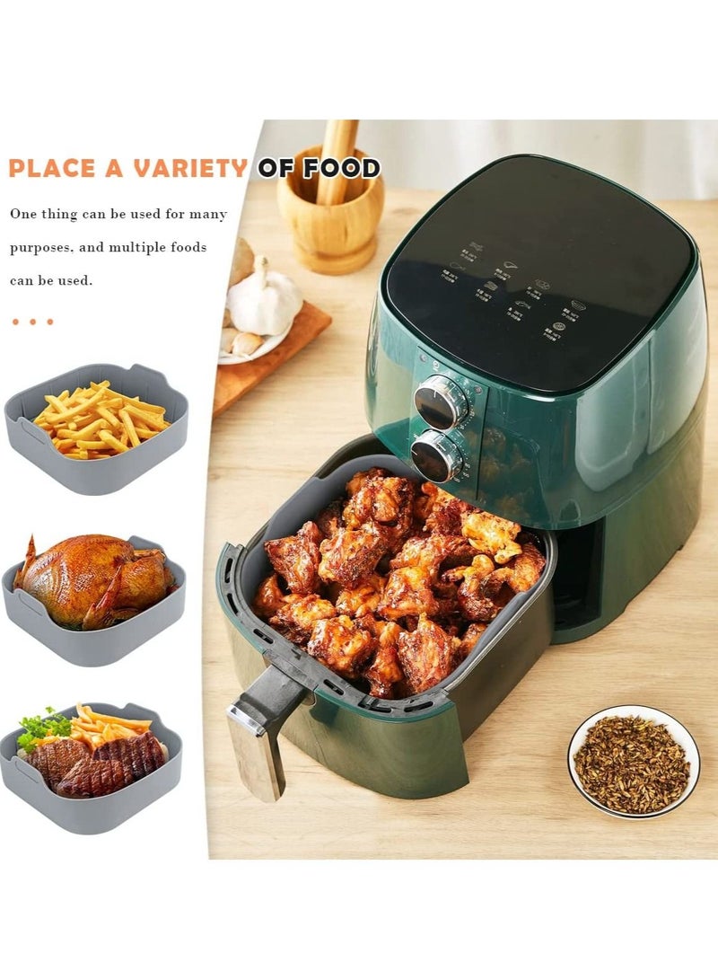 Gonice Air Fryer Silicone Pot - Silicone Air Fryer Reusable Liners for 6.5 QT or Bigger Square, Food Safe Reusable Air Fryer Silicone Basket,Easy Cleaning Air Fryer Pan with Heat-proof Gloves  - Image 4