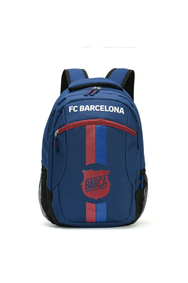 Bamboo Bark FC Barcelona Backpack for Boys & Girls – BARCA Football School Bag with 2 Zipper Compartments, Travel Backpack, Durable Polyester Sports Daypack for Children Over 8 Years