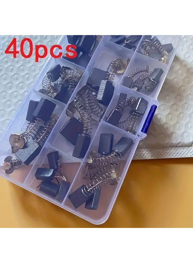 40 قطعة فرش كربون 10 مقاسات بديلة لمحركات الأدوات الكهربائية - Image 5