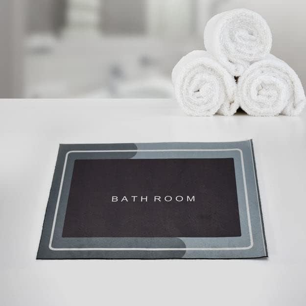 LA NEELJA Bathroom Mat Door Mat Floor Mat Bath Mat Doormat Bathroom Carpet Cushion Mat Super Absorbent Soft Carpet Quick Dry Dirt Barrier for Home Office Square Bathroom Mat - Image 2