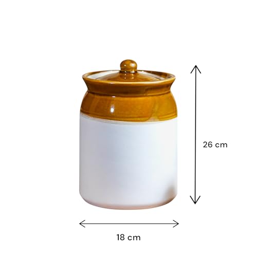 ClayStone Traditional 5kg Pickle Ceramic Jar - 5L Large Capacity Martban Bharani Container for Achaar Pickles - Image 4