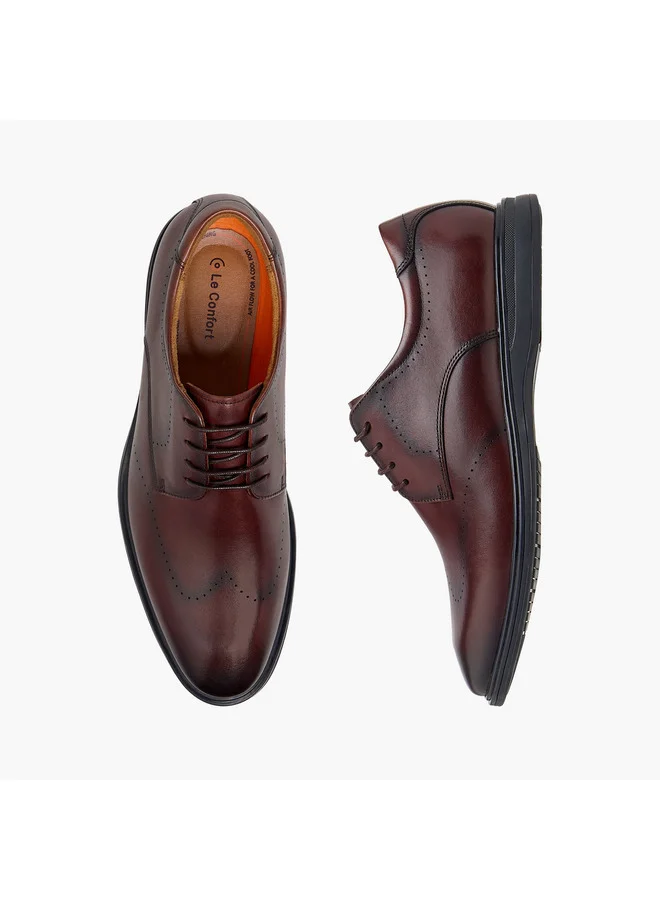 Le Confort Men Solid Derby Shoes with Lace-Up Closure