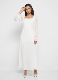 ELLA Puff Sleeves Shift Dress  - Image 1